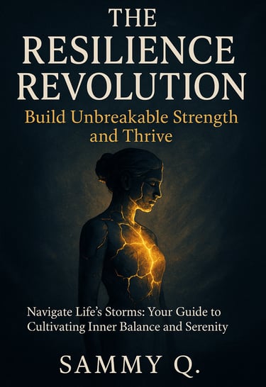 Book cover for The Resilience Revolution by Sammy Q. featuring a glowing statue of a woman.