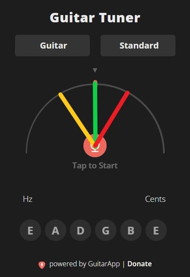 Tune your guitar online for free