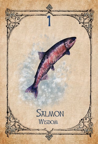 Salmon card from the animal spirit oracle deck