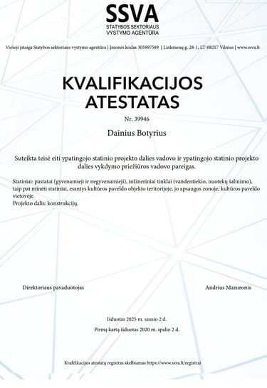 atestuotas ekspertas