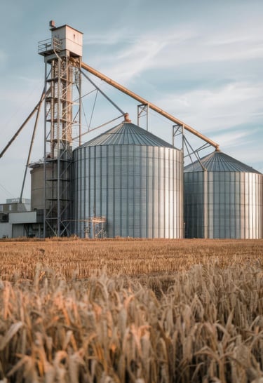 starch from grain silos