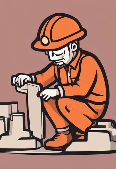 a man in a orange uniform is holding a piece of paper