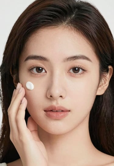 A compact, high-tech body contouring device set against a warm background.