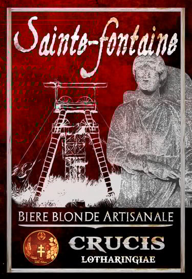 étiquette Ste Fontaine rouge