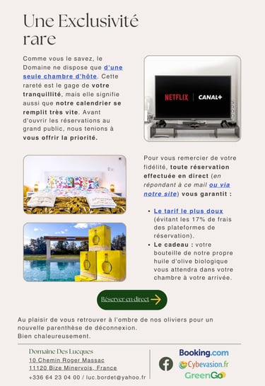 Newsletter chez Domaine Des Lucques pour le printemps 2026