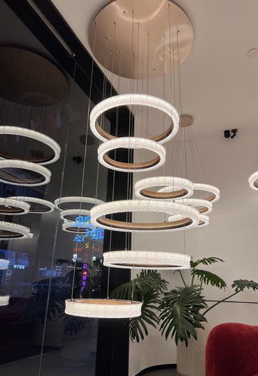 Lustre LED dourado moderno para sala de estar - Fabricante Fanxi Technology