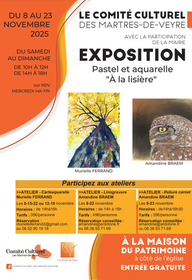 exposition martres de veyre atelier aquarelle