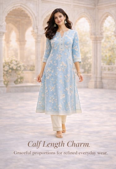 Women's calf length kurtas collection by tryshopy