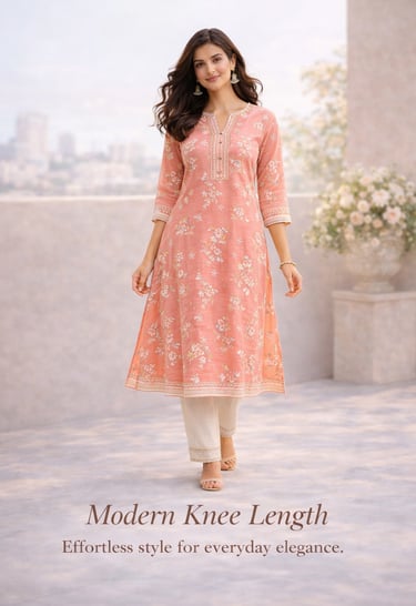 Women's knee length kurtas collection by tryshopy