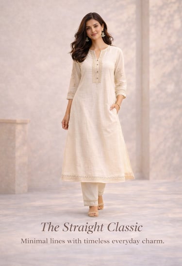 Women's straight kurtas collection by tryshopy
