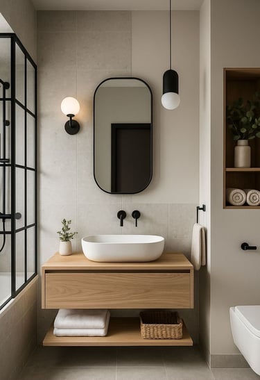 iç mekân yenileme kapsamında banyo tasarımı