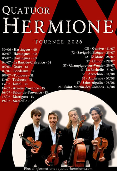 Tournée 2026 Quatuor Hermione
