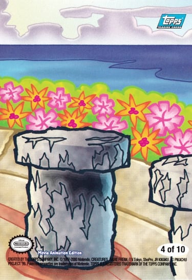 Stickers 4 of 10 Topps Pokémon The Movie 2000 back