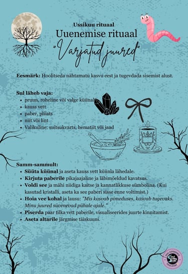 Ussikuu rituaal Uuenemise rituaal Soul Sisters Tarot