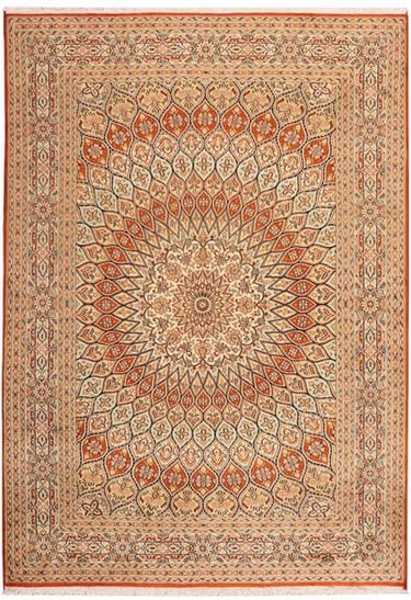 KASHMIR SILK - 180cm x 125cm (4'11 x 4'1) - SILK RUGS - HANDMADE RUG COMPANY