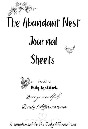 The Abundant Nest Journal Sheets