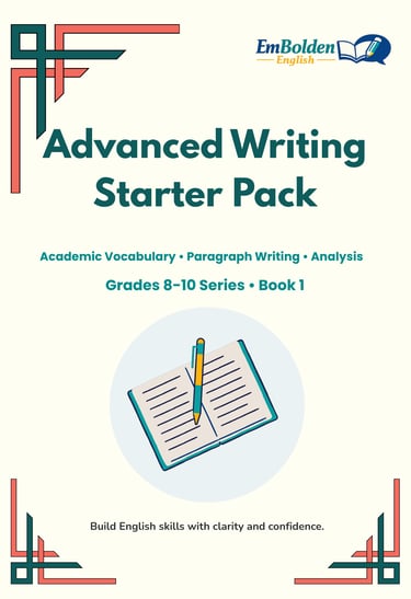 Advanced Writing Starter Pack cover for Grades 8–10
