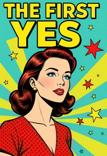 Woman confidently saying Yes for the first time