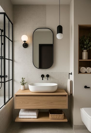 iç mekân yenileme kapsamında banyo tasarımı