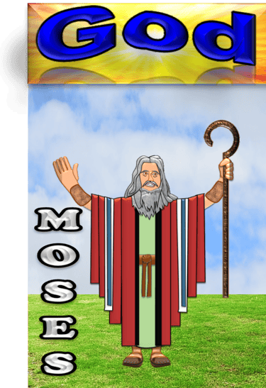 God speaking to and watching over Moses designed by Debbie Dunn using PowerPoint & Paint.