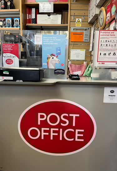 Westbury-sub-Mendip Community Shop Post Office Counter