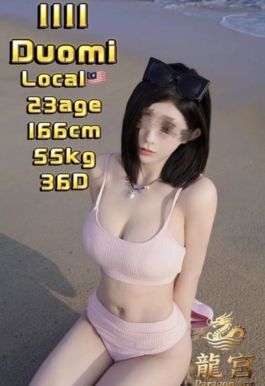 A young woman in a pink bikini posing on a beach with promotional text for Paragon Spa.