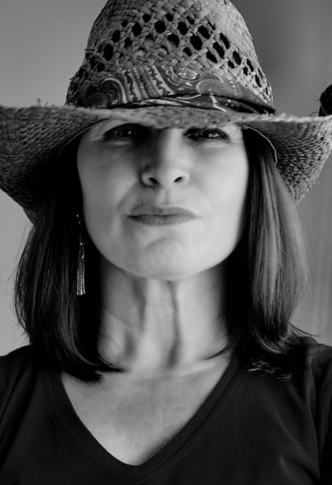 Woman in a straw hat