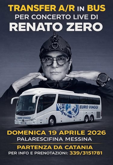 Transfer da Catania per concerto di Renato Zero