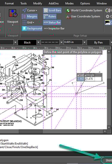 Locking of coordinates in xCAD