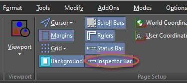 Inspector Bar in xCAD