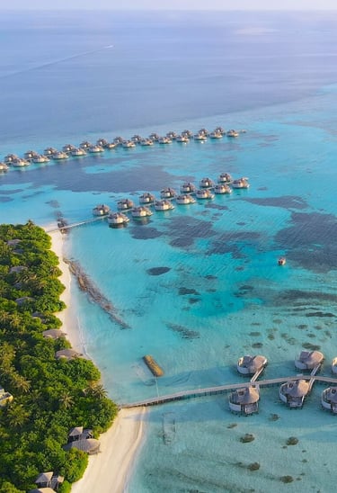 Six Senses Laamu Maldives island view