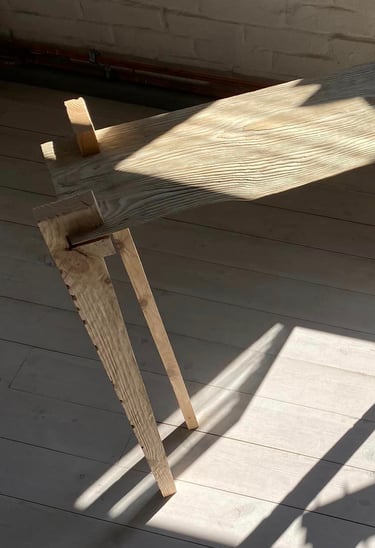 WOODEN DESIGNER MADE UNIQUE CONSOLE TABLE WWW.EGLEDESIGN.NET EGLE ALEJEVAITE