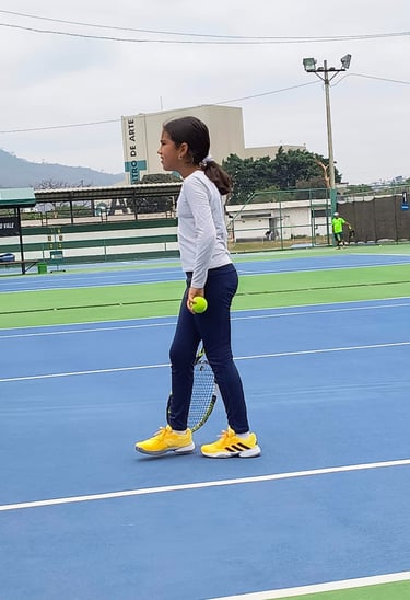 Maria emilia entrenando