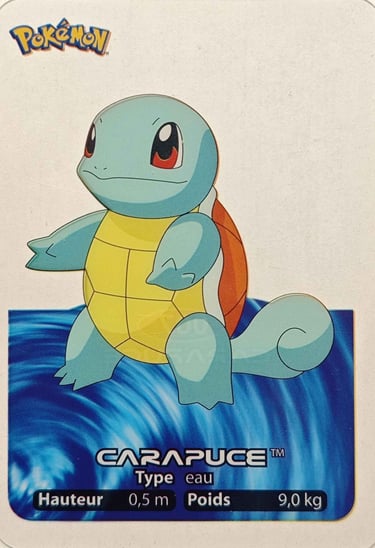 7 Carapuce Lamincards Pokémon série 1