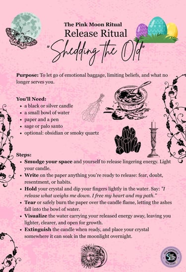 Pink Moon Releasing Ritual Page Soul Sisters Tarot