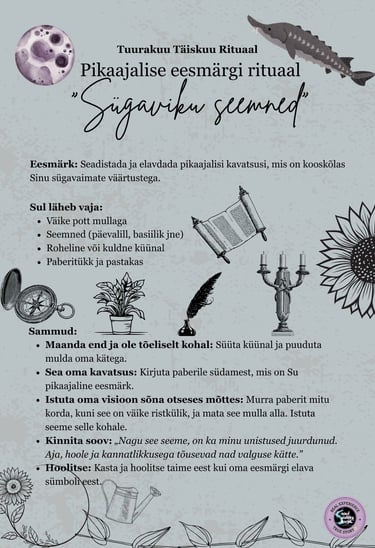 Tuurakuu Rituaal Pikaajalise eesmärgi rituaal Soul Sisters Tarot
