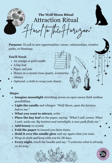 Wolf Moon Ritual Attraction Ritual Soul Sisters Tarot