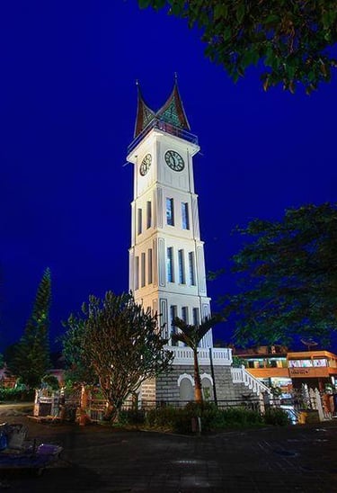Jam Gadang Bukittinggi, Iconic Kota wisata Bukittinggi. Sumatera Barat