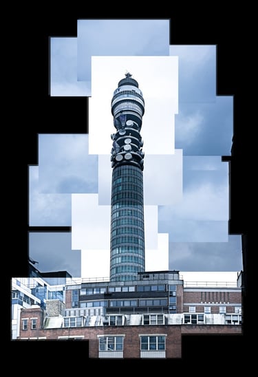 A gigantic joiner photo composition of the BT Tower