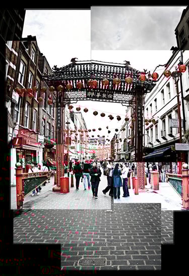 An enormous joiner photo of China Town