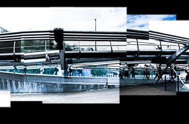 A joiner photo of the Millenium Bridge