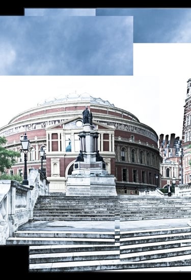 A very large photo joiner composition of the Royal Albert Hall