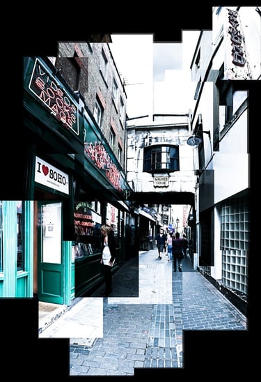 A gigantic joiner photo composition of Soho