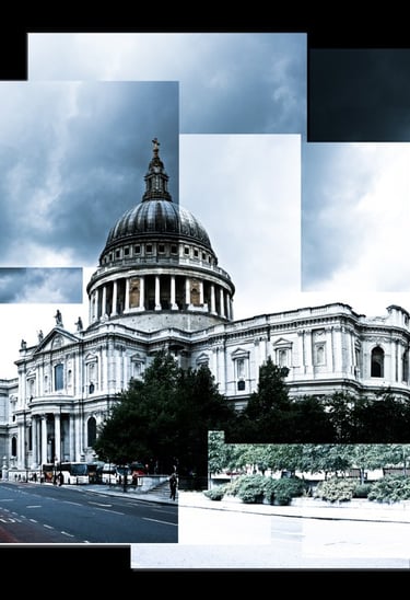 A massive joiner composition of St Paul's Cathedral