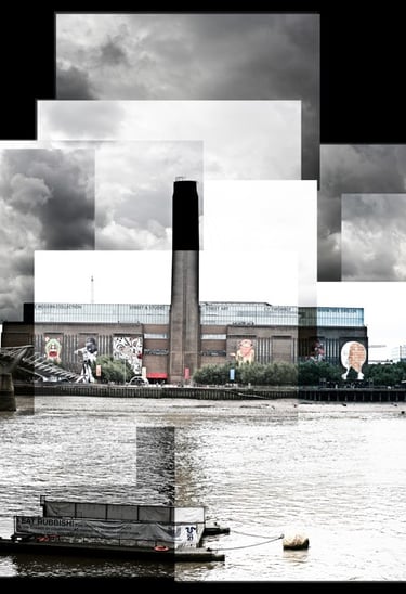 A gigantic joiner photo composition of Tate Modern