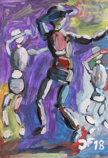 a painting of dancing figures