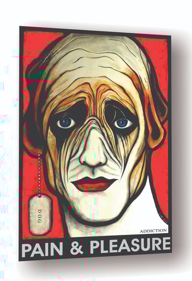 Pain & Pleasure Male Face Dog Animal Spirit Portrait