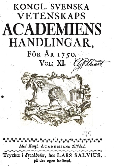 Front page of the Proceedings of the Royal Swedish Academy of Sciences