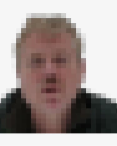 blurry pixelated image of a white guy