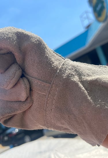 Guantes de carnaza Corto para trabajo industrial y protección personal EPP - Tienda Mirsi